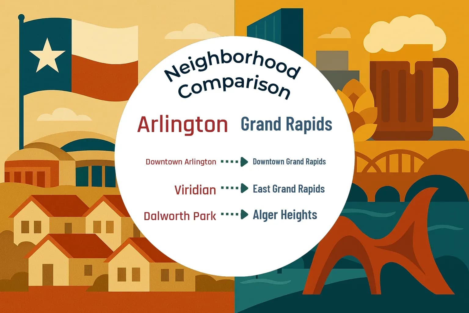Arlington vs Grand Rapids Neighborhood Comparison