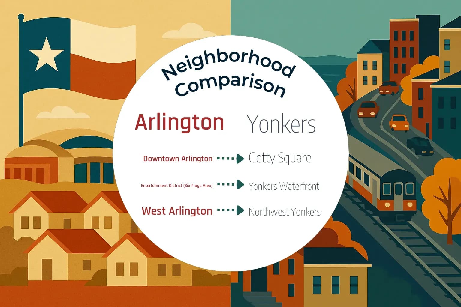 Arlington vs Yonkers Neighborhood Comparison