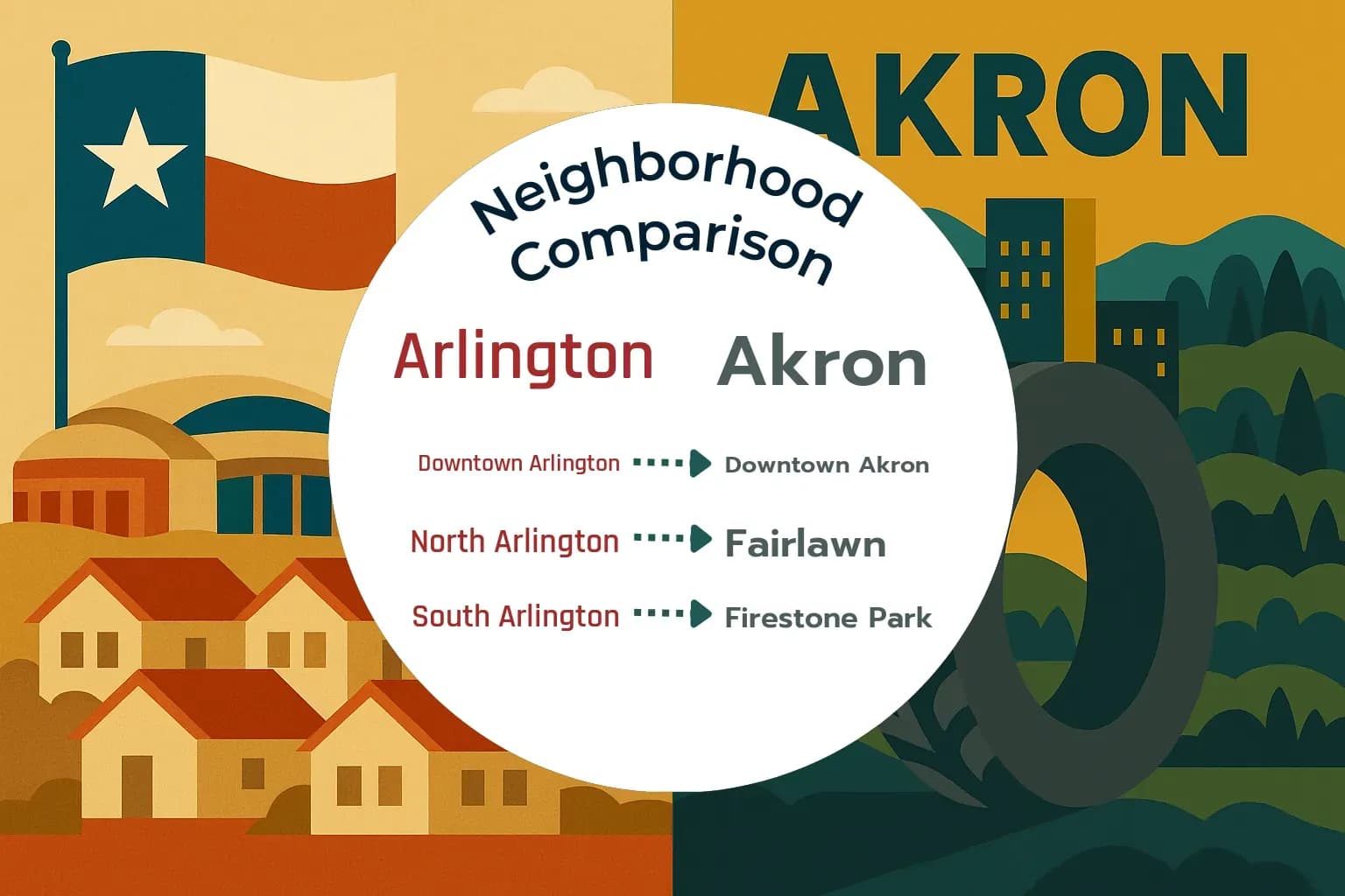 Arlington vs Akron Neighborhood Comparison