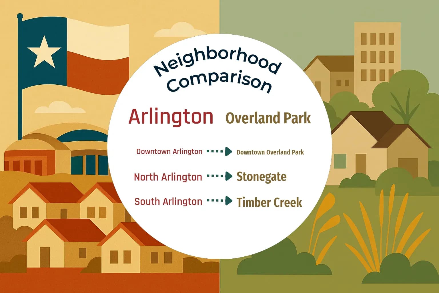Arlington vs Overland Park Neighborhood Comparison
