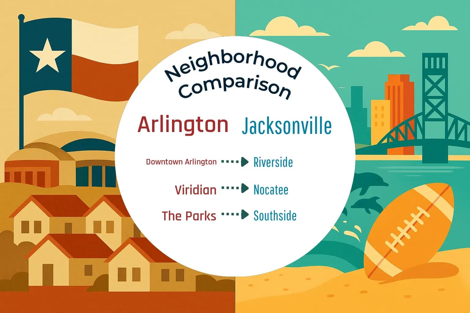 Arlington vs Jacksonville Neighborhood Comparison