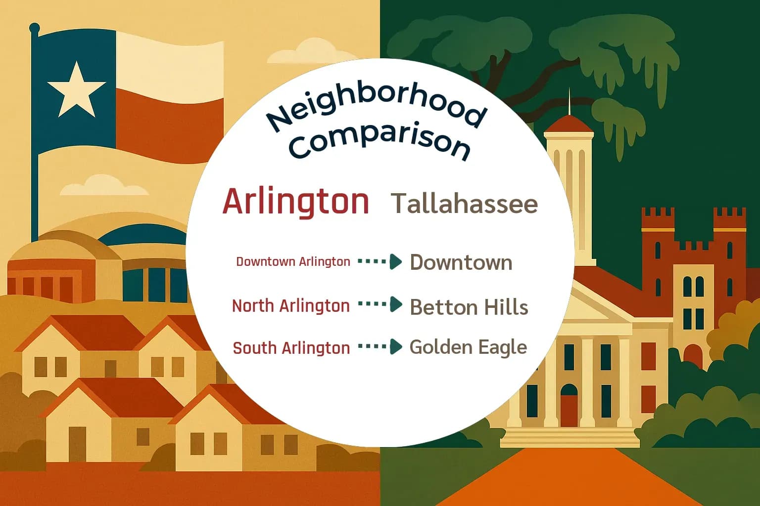 Arlington vs Tallahassee Neighborhood Comparison