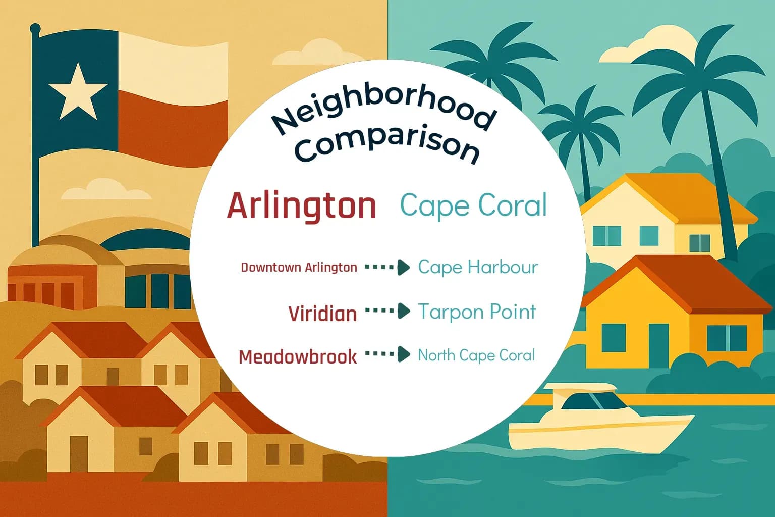 Arlington vs Cape Coral Neighborhood Comparison