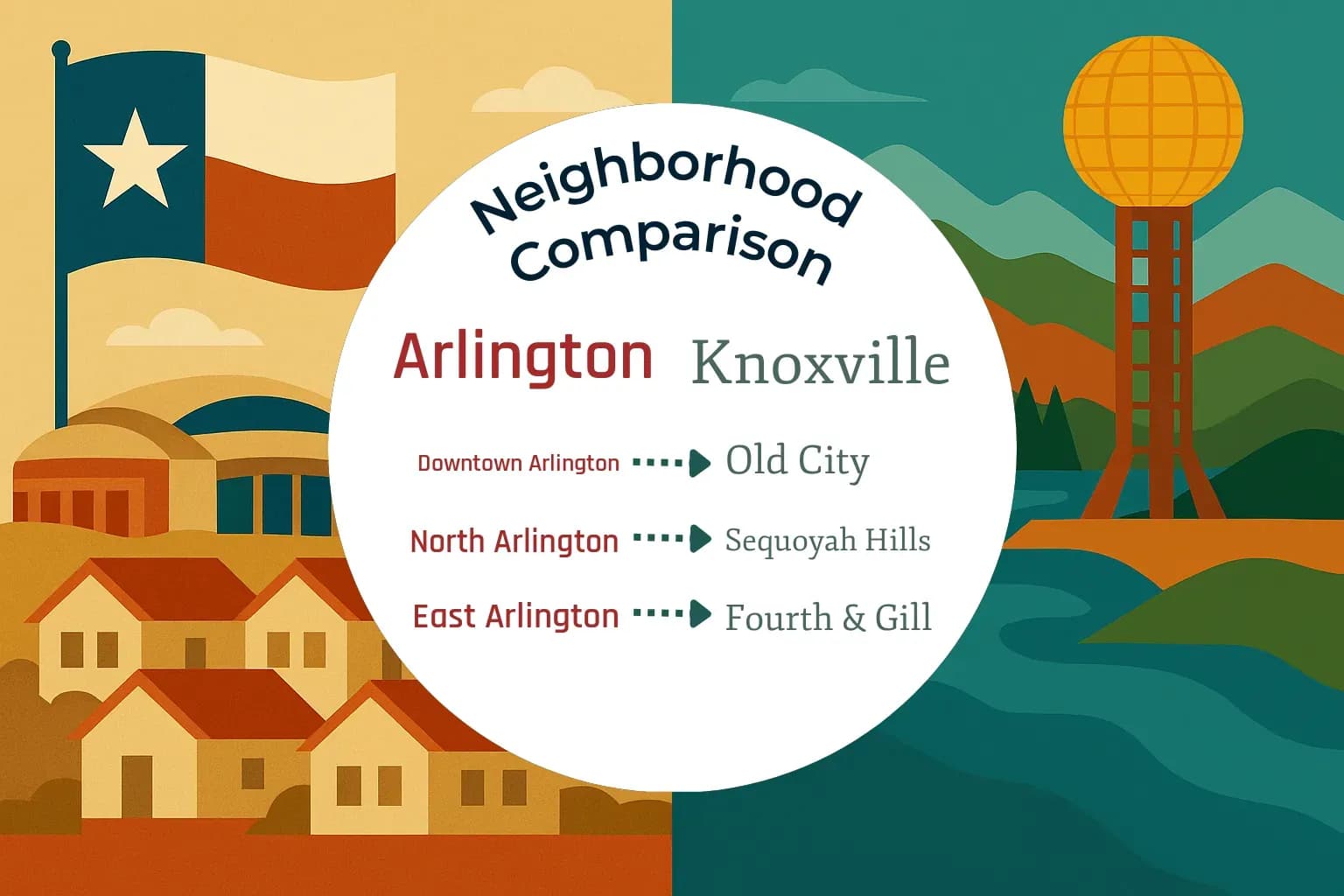 Arlington vs Knoxville Neighborhood Comparison