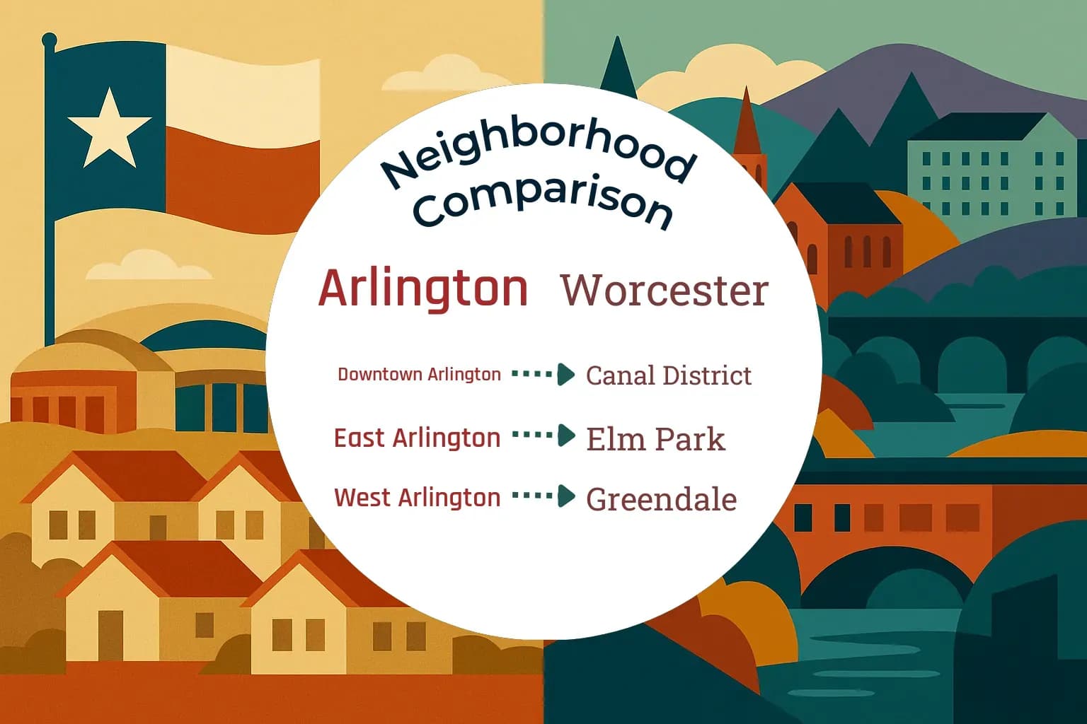 Arlington vs Worcester Neighborhood Comparison