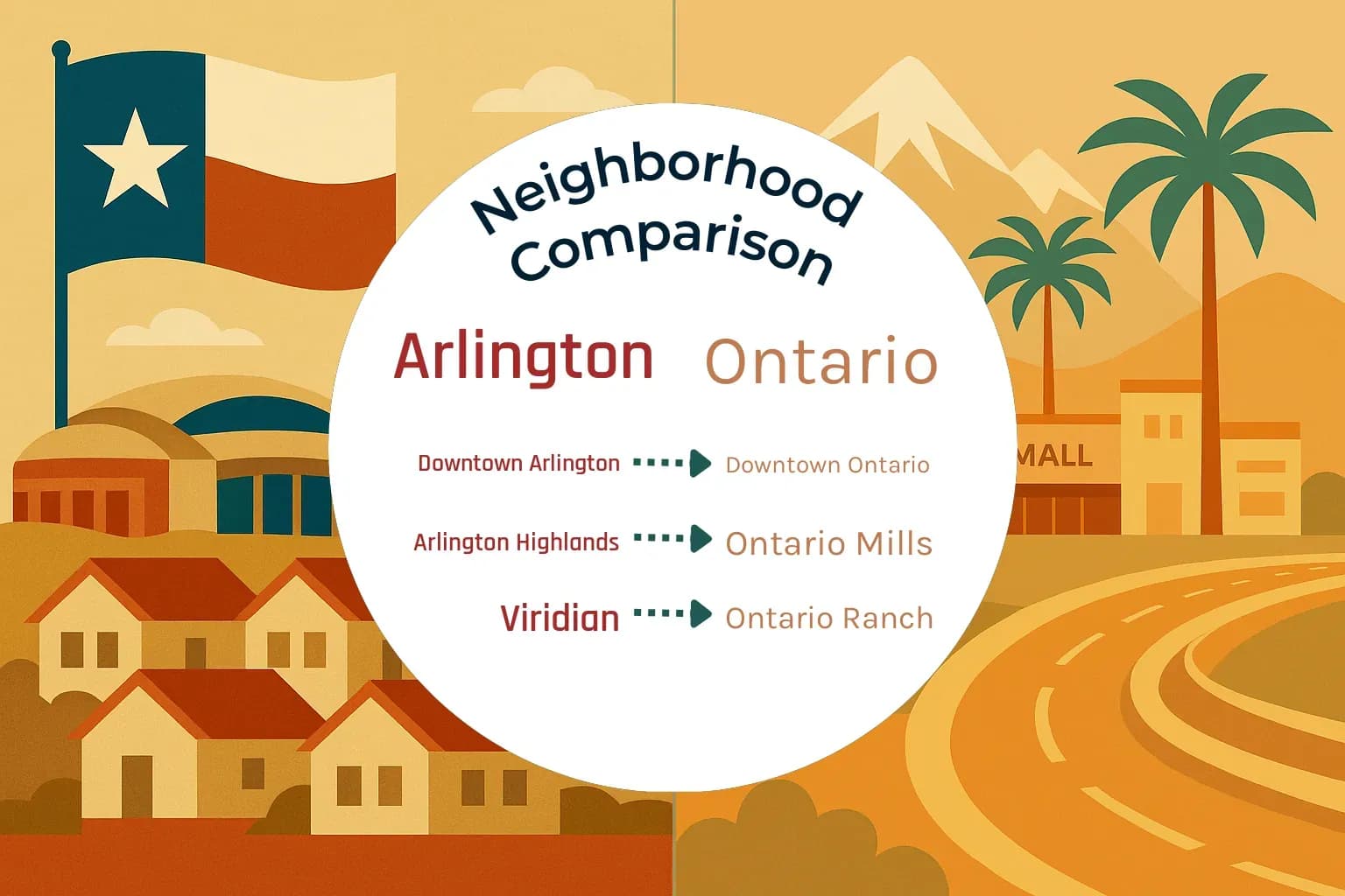 Arlington vs Ontario Neighborhood Comparison