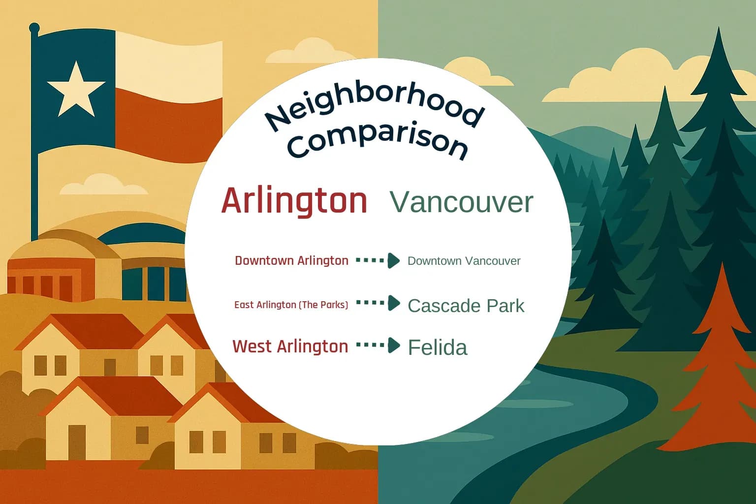 Arlington vs Vancouver Neighborhood Comparison