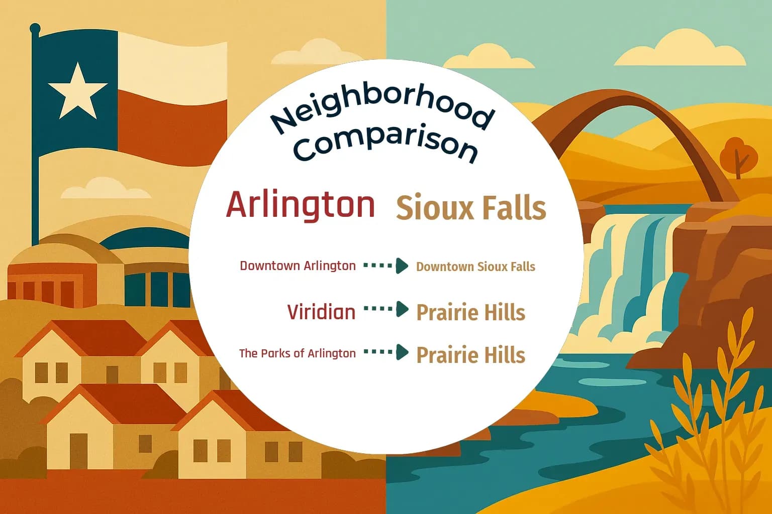 Arlington vs Sioux Falls Neighborhood Comparison