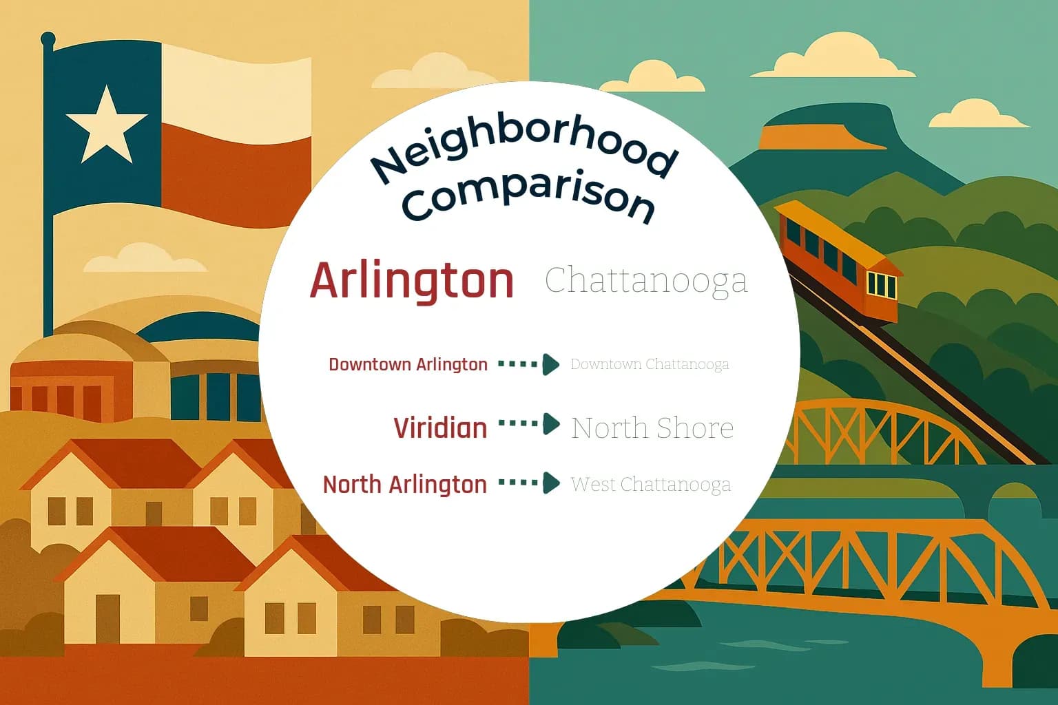 Arlington vs Chattanooga Neighborhood Comparison