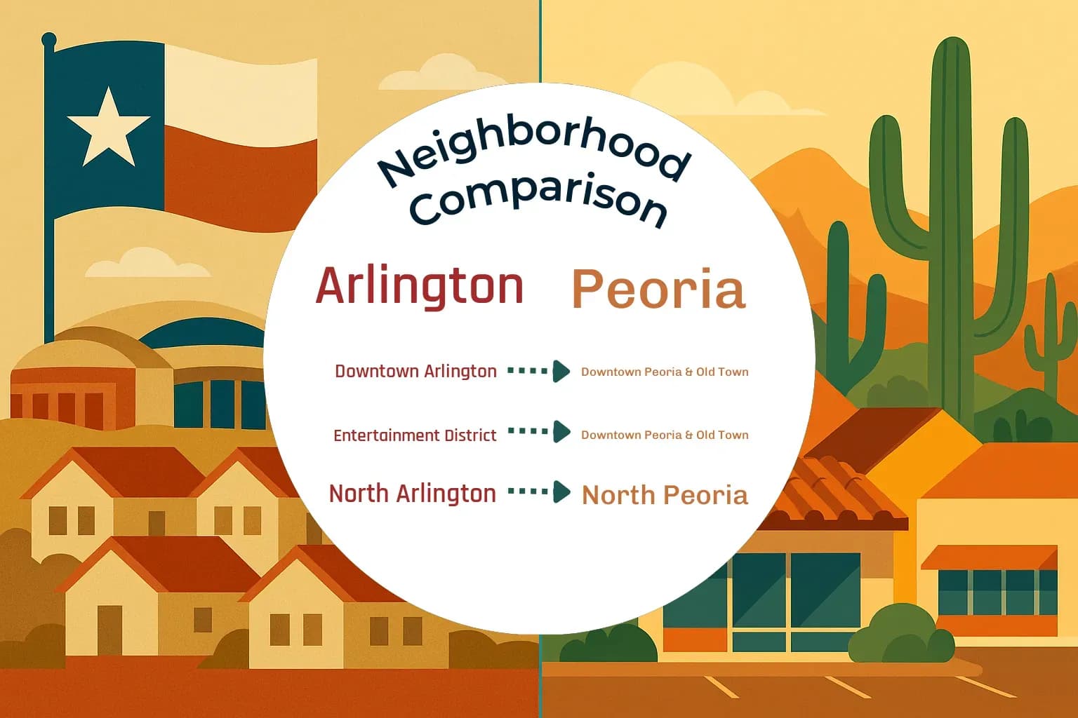 Arlington vs Peoria Neighborhood Comparison