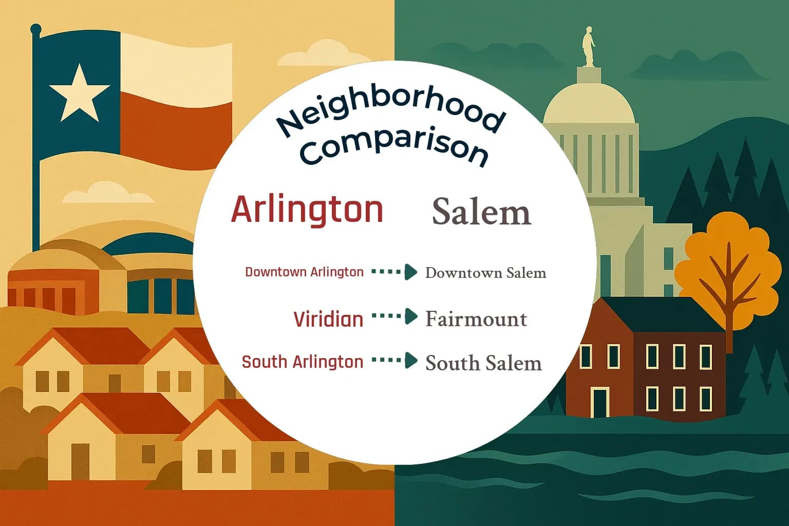 Arlington vs Salem Neighborhood Comparison