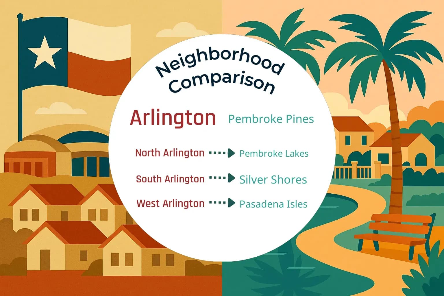 Arlington vs Pembroke Pines Neighborhood Comparison
