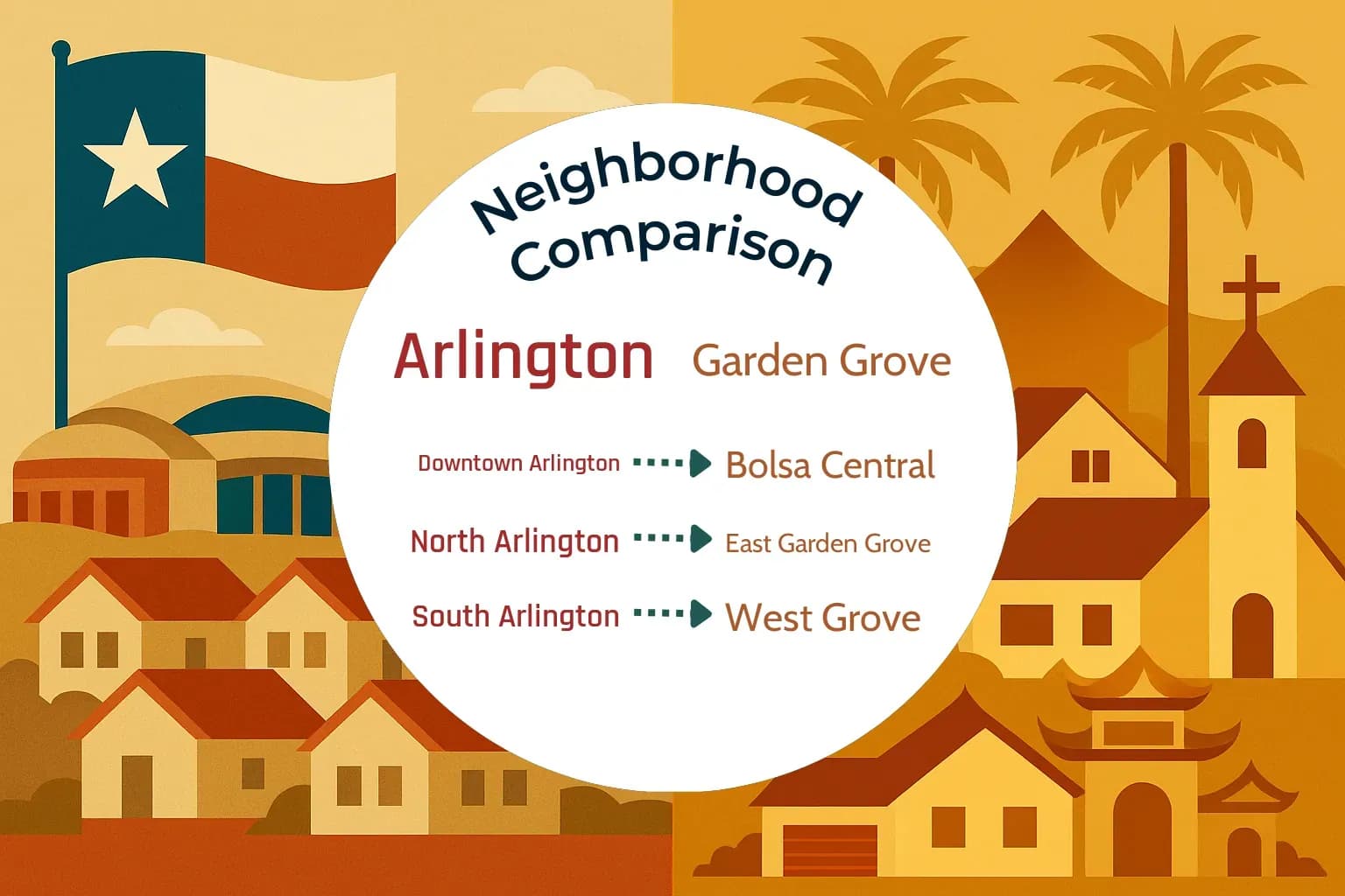 Arlington vs Garden Grove Neighborhood Comparison