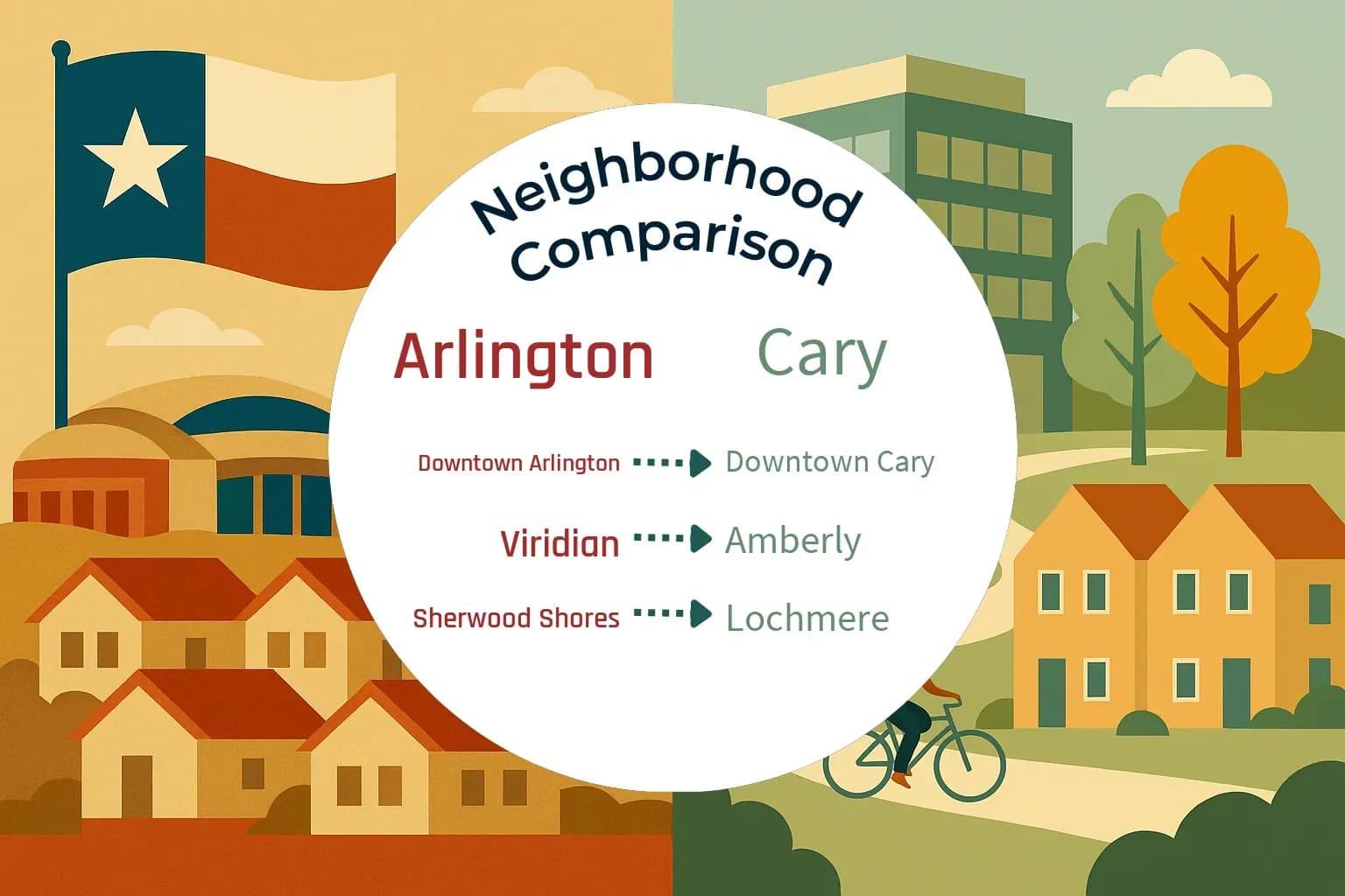 Arlington vs Cary Neighborhood Comparison