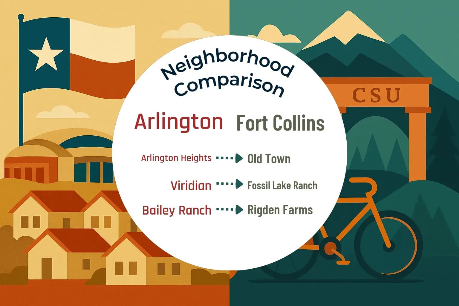 Arlington vs Fort Collins Neighborhood Comparison