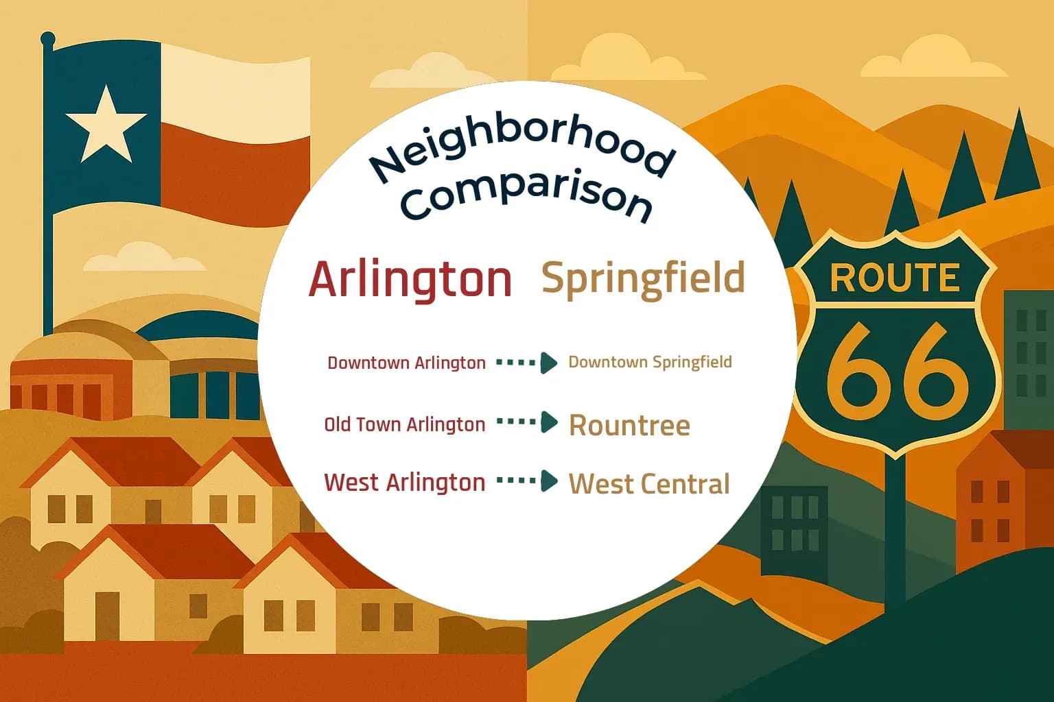 Arlington vs Springfield Neighborhood Comparison