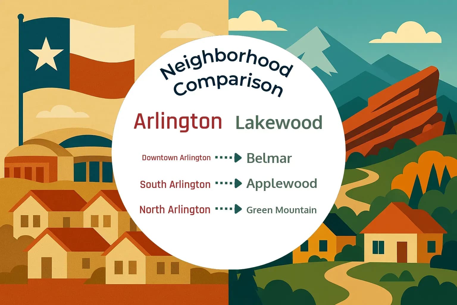 Arlington vs Lakewood Neighborhood Comparison