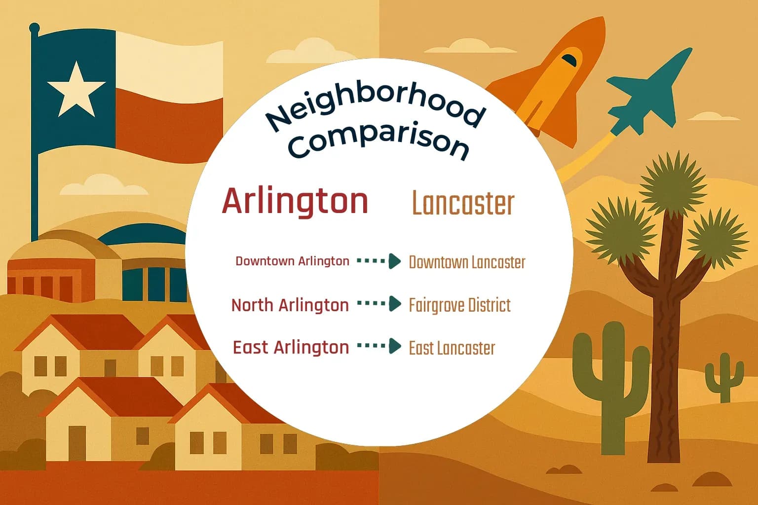 Arlington vs Lancaster Neighborhood Comparison