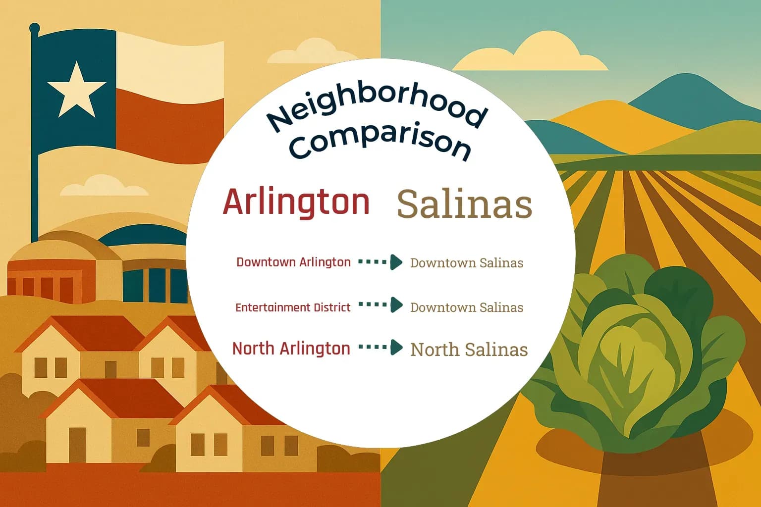 Arlington vs Salinas Neighborhood Comparison