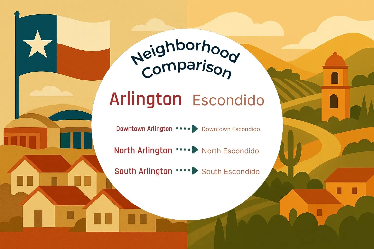 Arlington vs Escondido Neighborhood Comparison