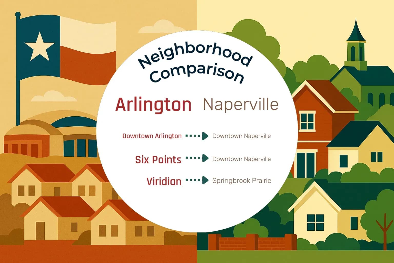 Arlington vs Naperville Neighborhood Comparison