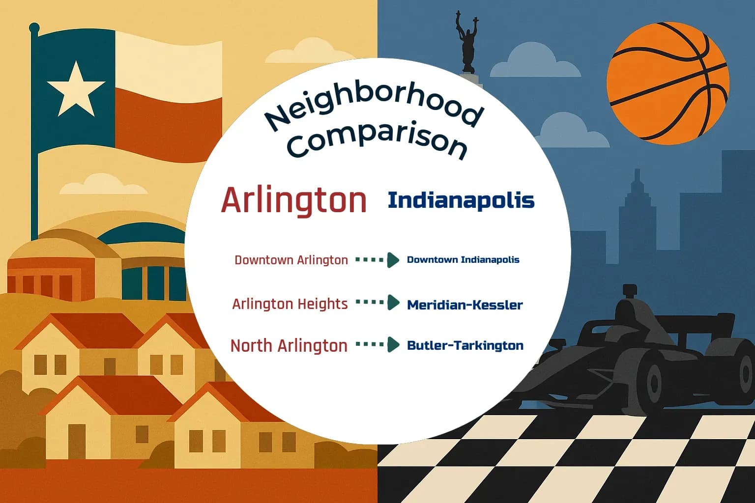 Arlington vs Indianapolis Neighborhood Comparison