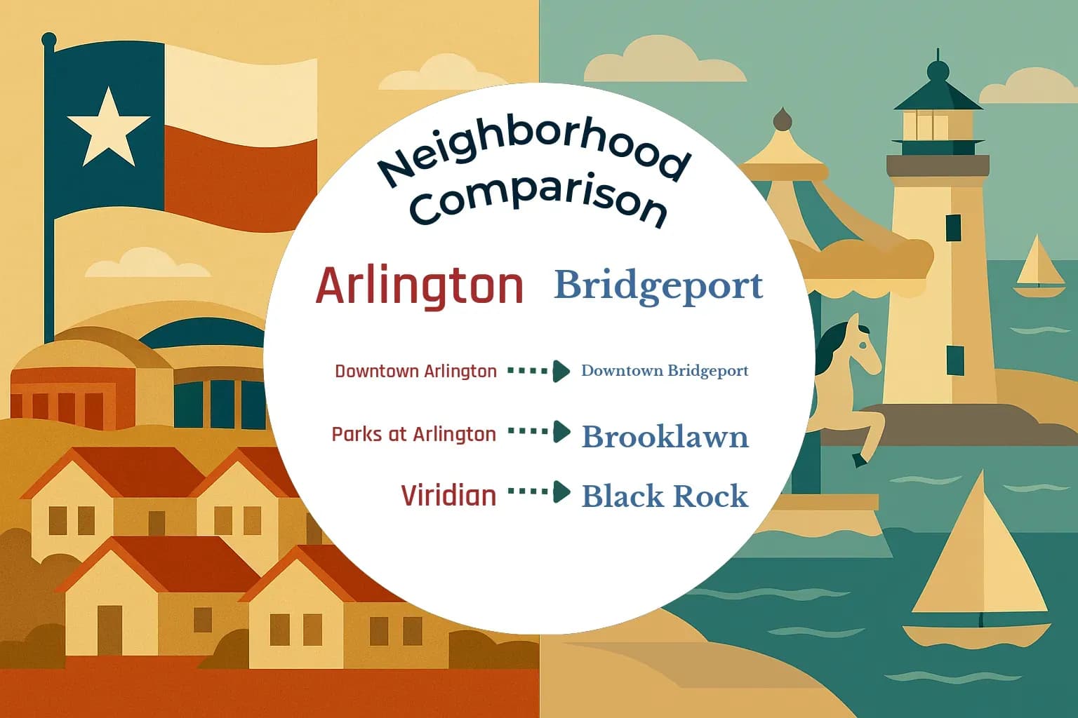 Arlington vs Bridgeport Neighborhood Comparison