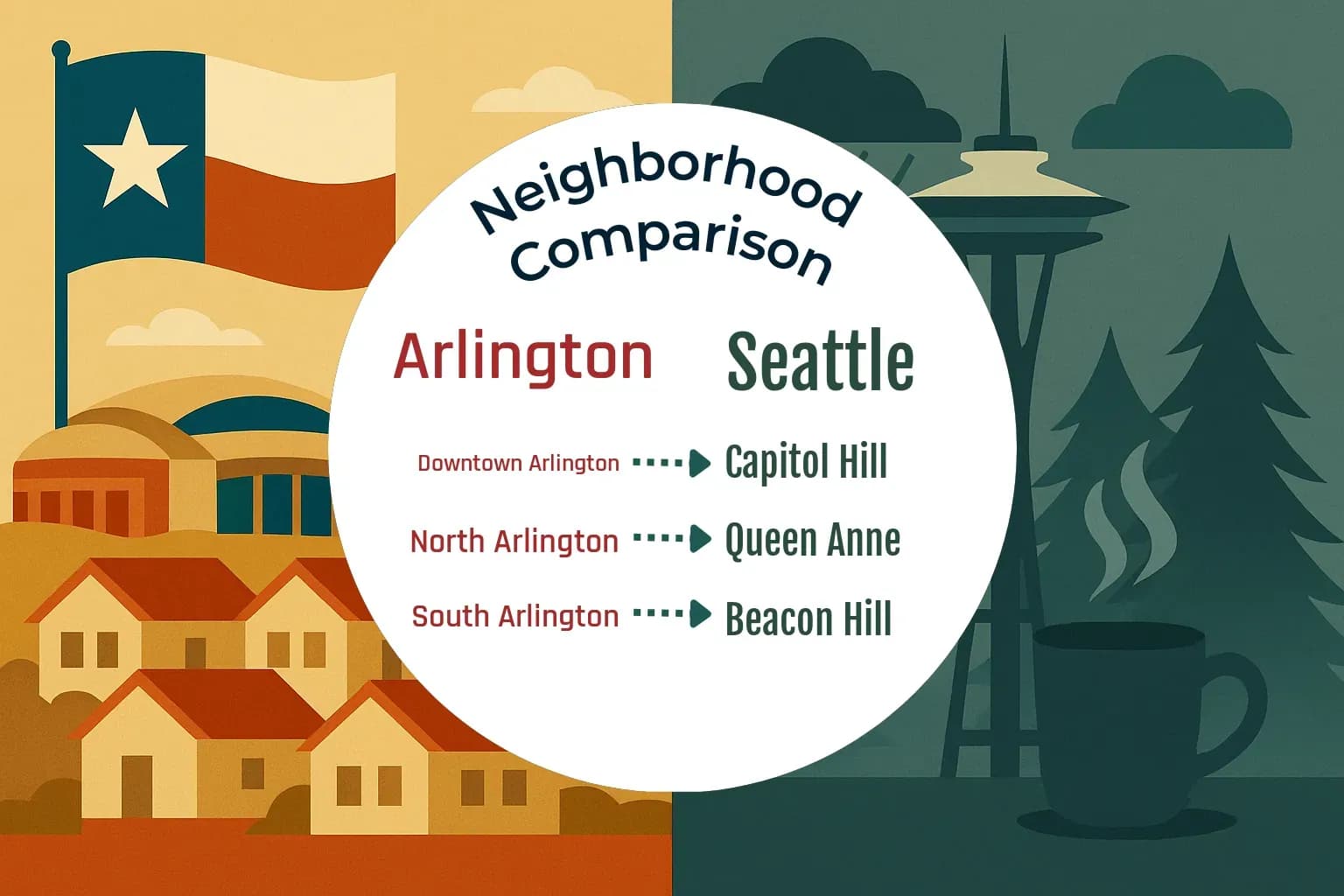 Arlington vs Seattle Neighborhood Comparison