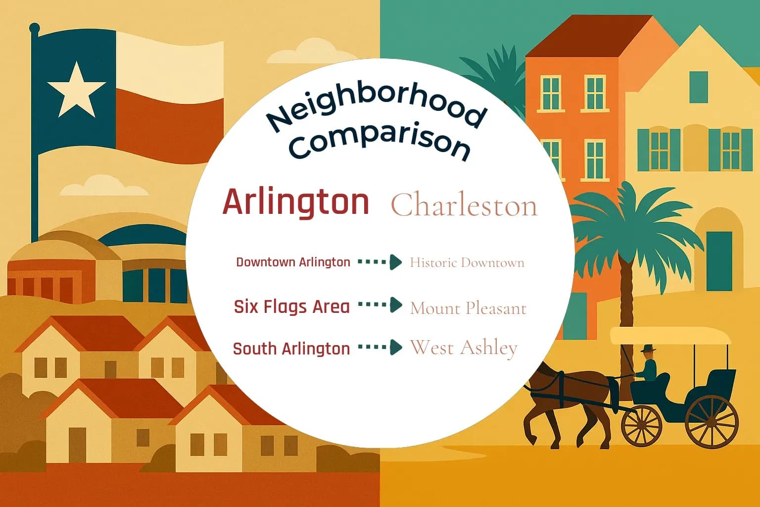 Arlington vs Charleston Neighborhood Comparison