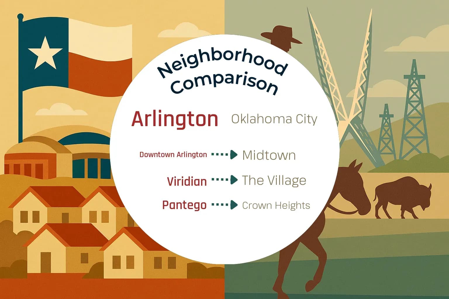 Arlington vs Oklahoma City Neighborhood Comparison