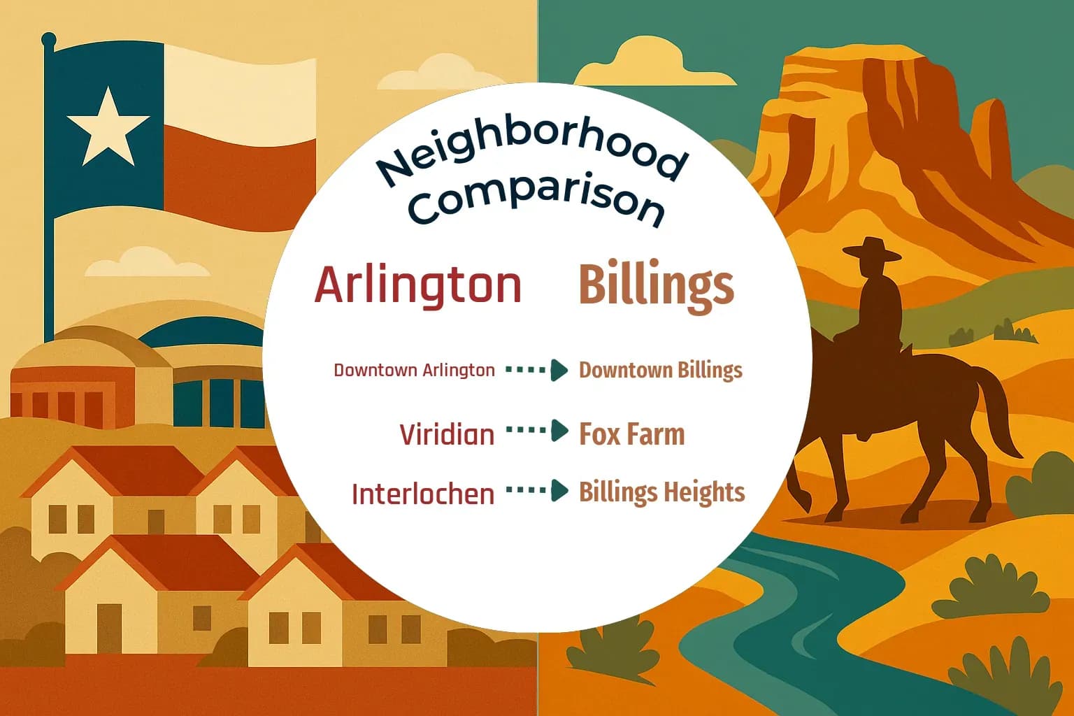 Arlington vs Billings Neighborhood Comparison