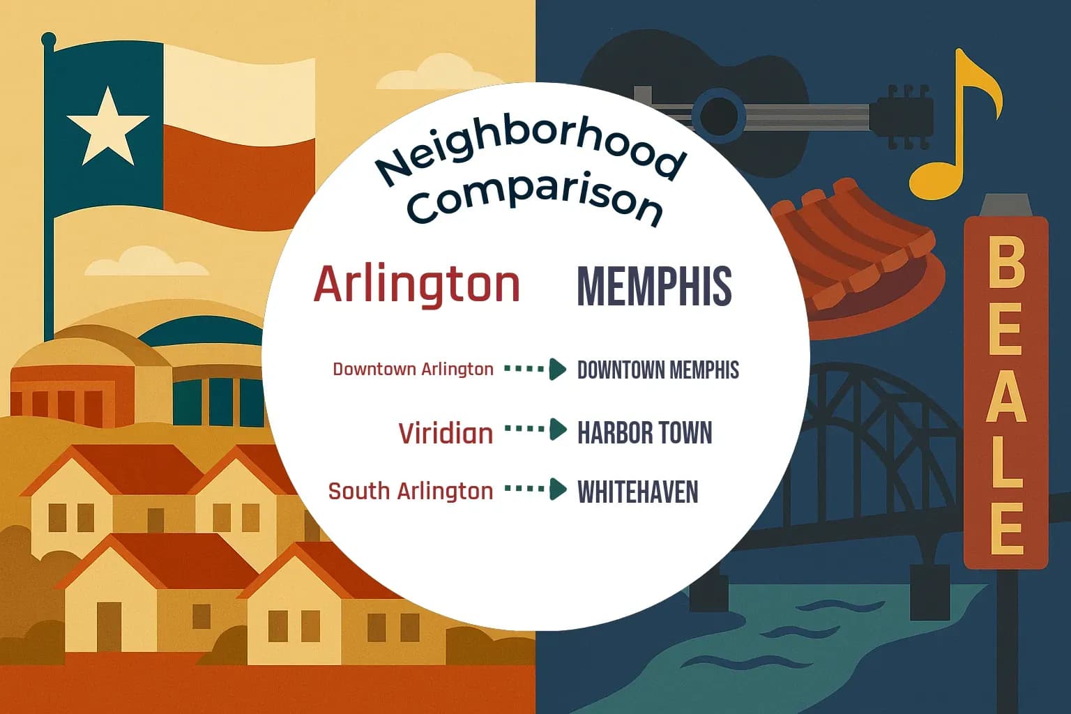 Arlington vs Memphis Neighborhood Comparison