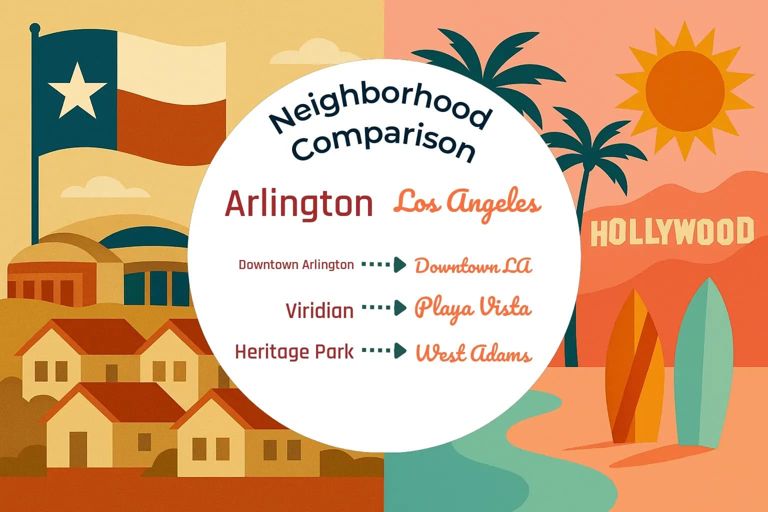 Arlington vs Los Angeles Neighborhood Comparison