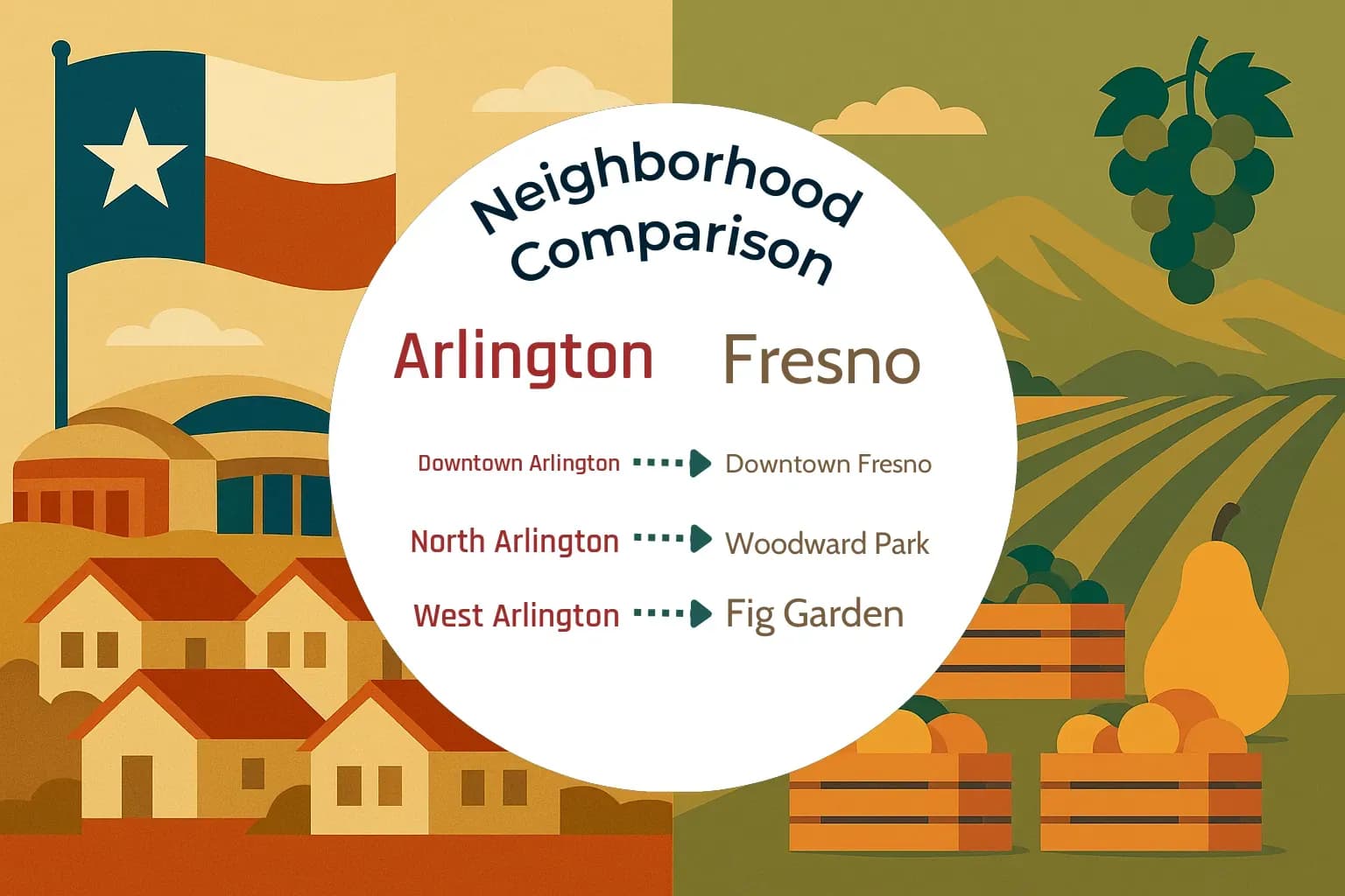 Arlington vs Fresno Neighborhood Comparison