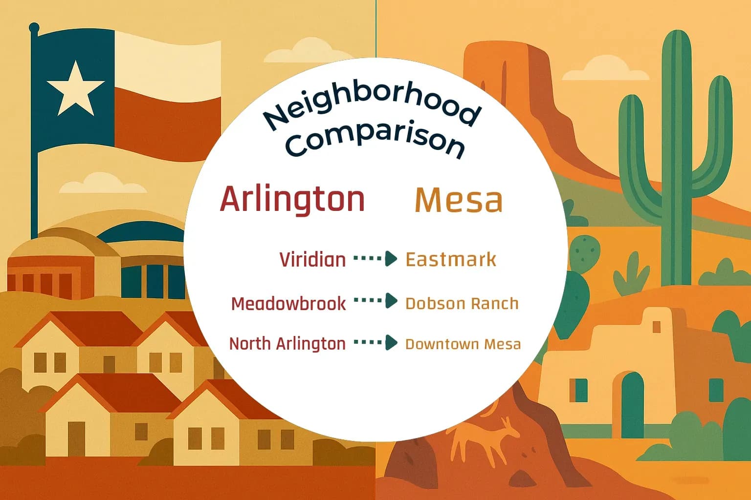 Arlington vs Mesa Neighborhood Comparison