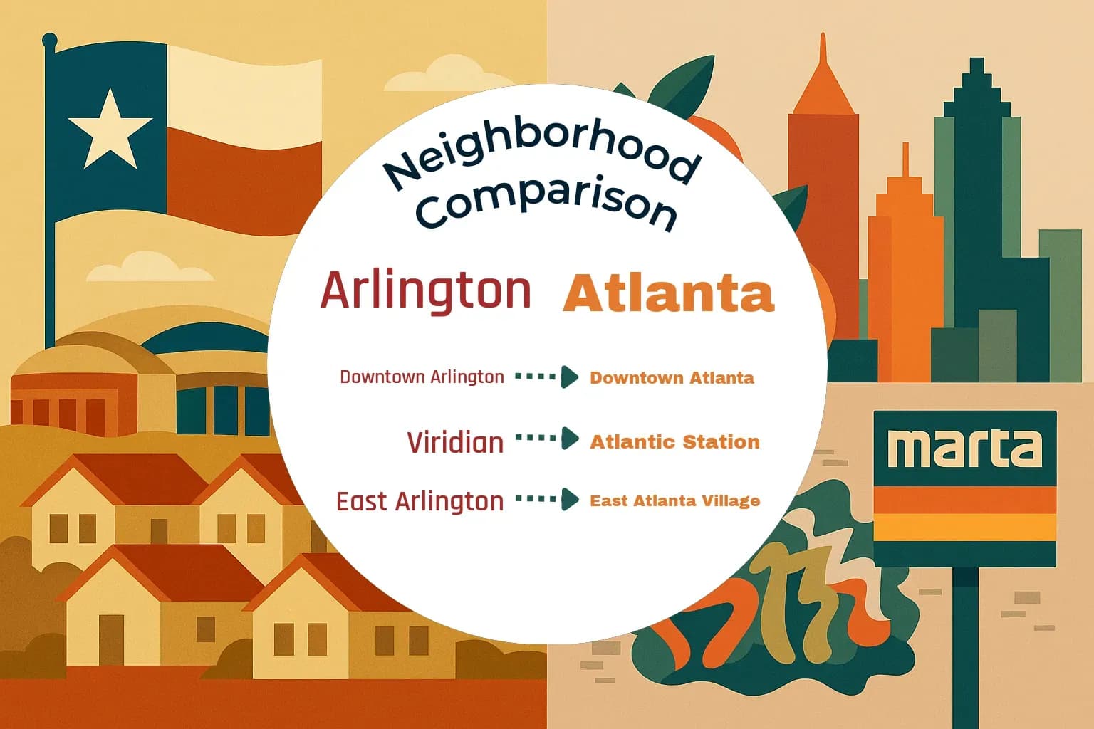 Arlington vs Atlanta Neighborhood Comparison