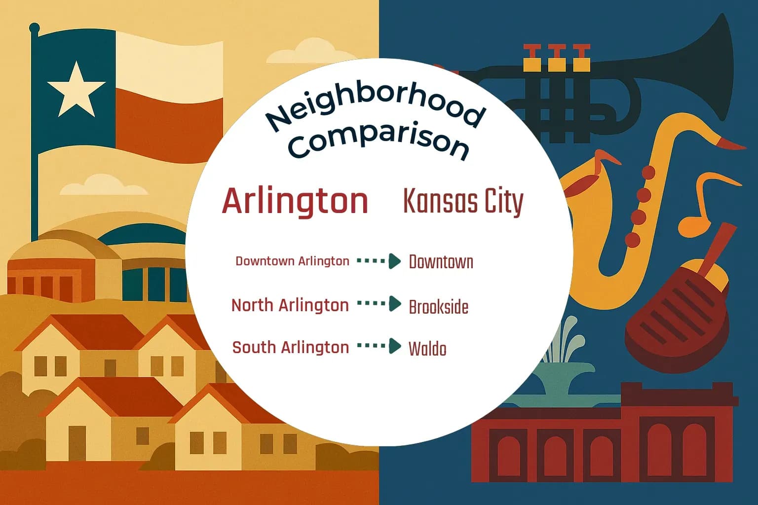Arlington vs Kansas City Neighborhood Comparison