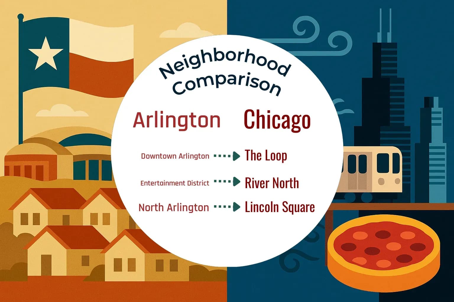 Arlington vs Chicago Neighborhood Comparison