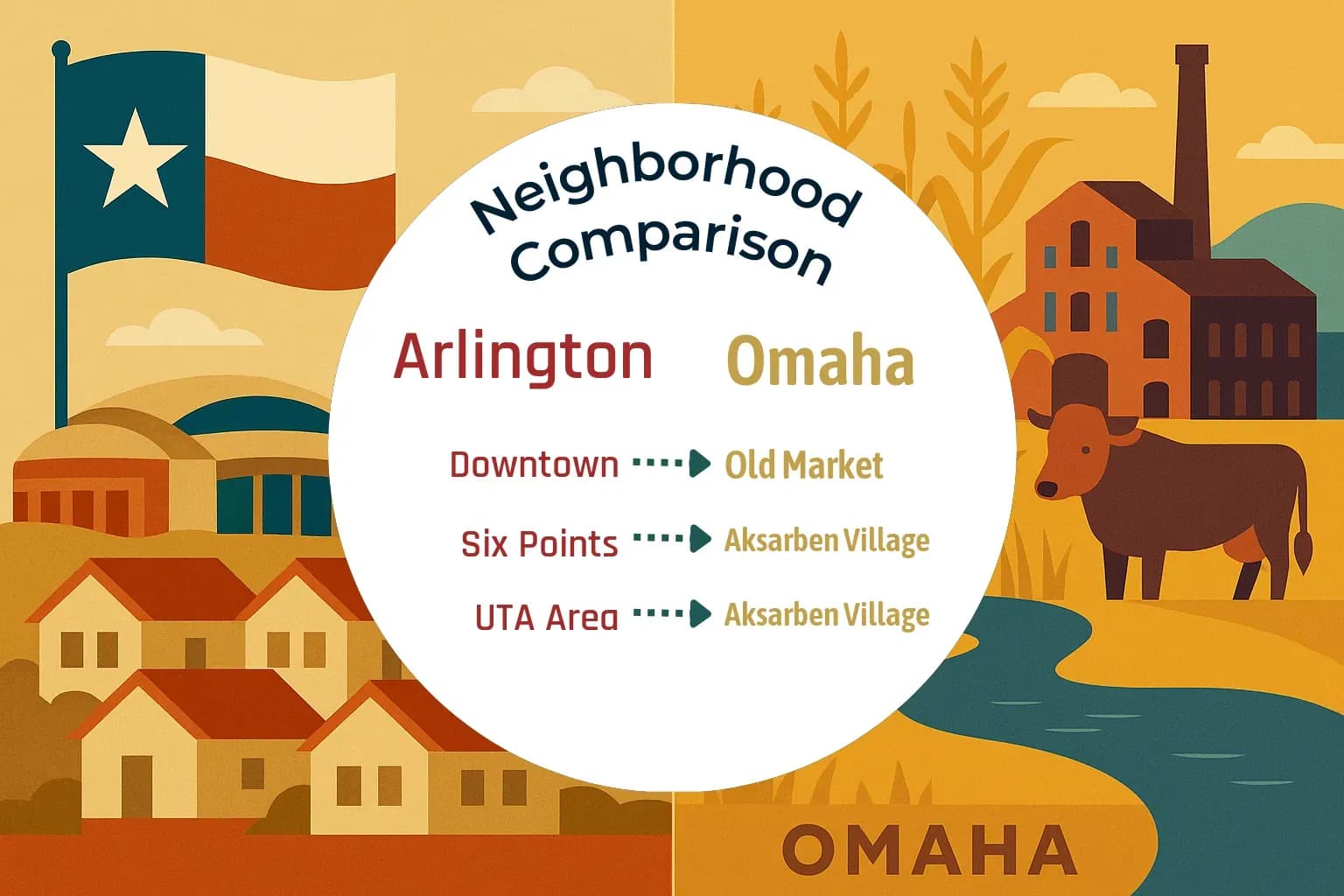 Arlington vs Omaha Neighborhood Comparison