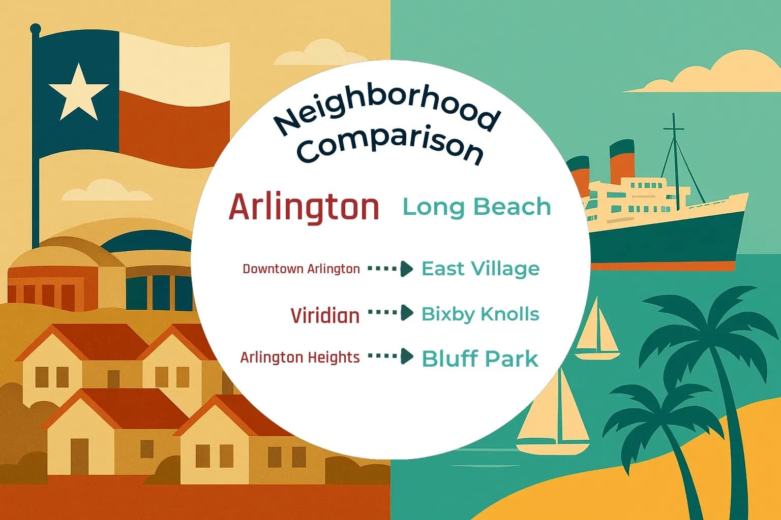 Arlington vs Long Beach Neighborhood Comparison