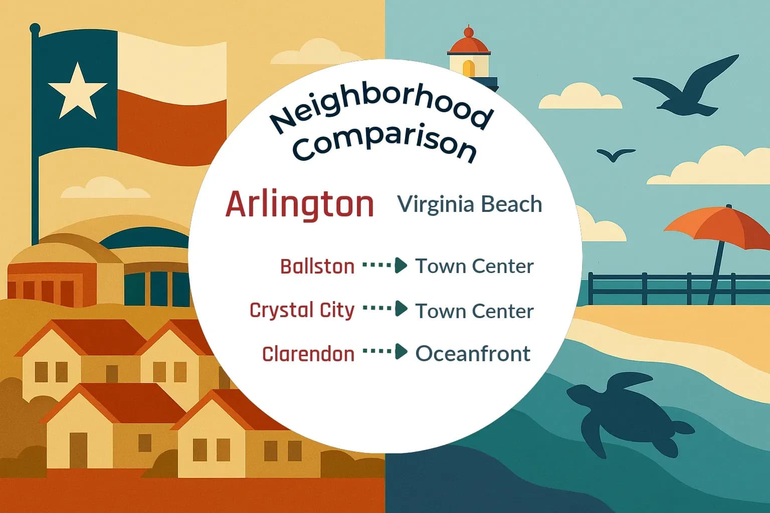 Arlington vs Virginia Beach Neighborhood Comparison