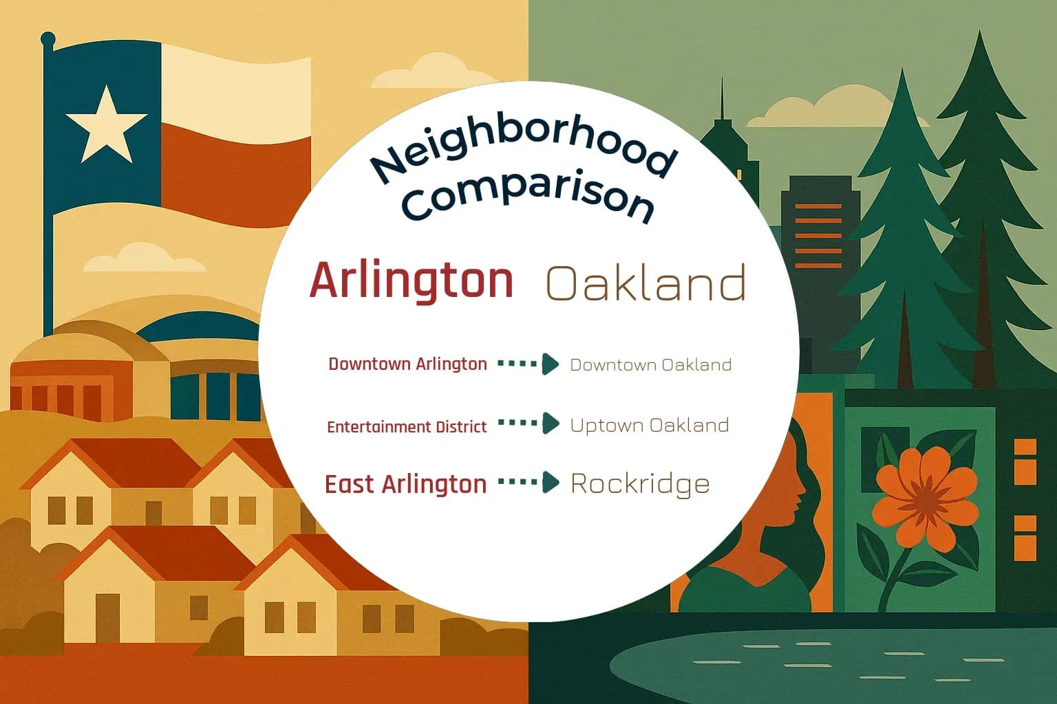 Arlington vs Oakland Neighborhood Comparison