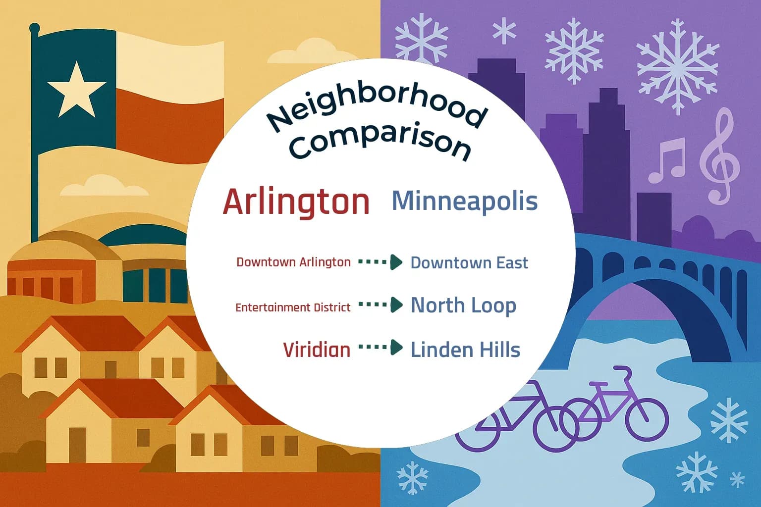 Arlington vs Minneapolis Neighborhood Comparison