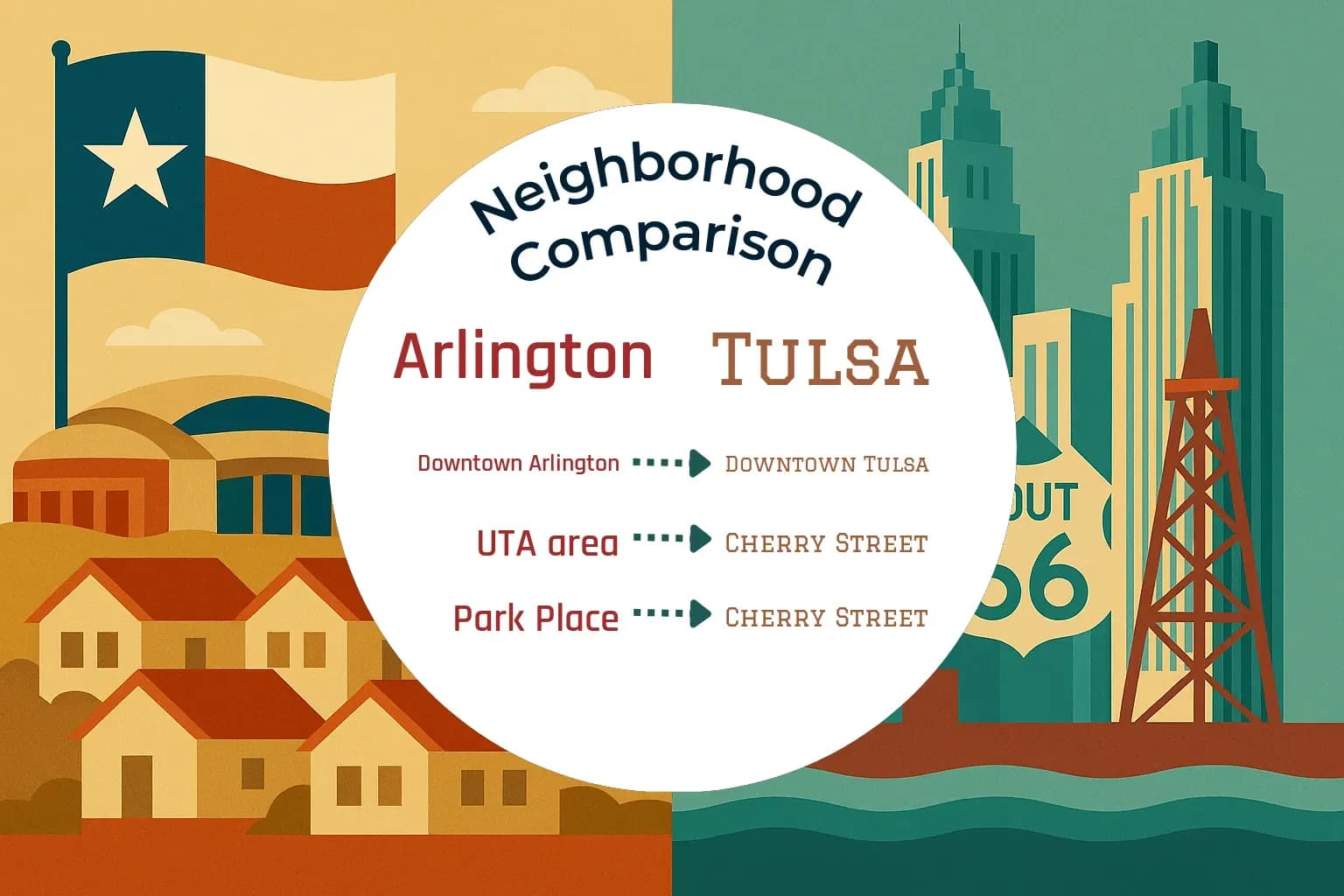 Arlington vs Tulsa Neighborhood Comparison