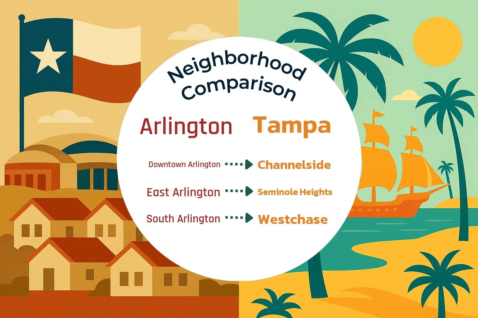 Arlington vs Tampa Neighborhood Comparison