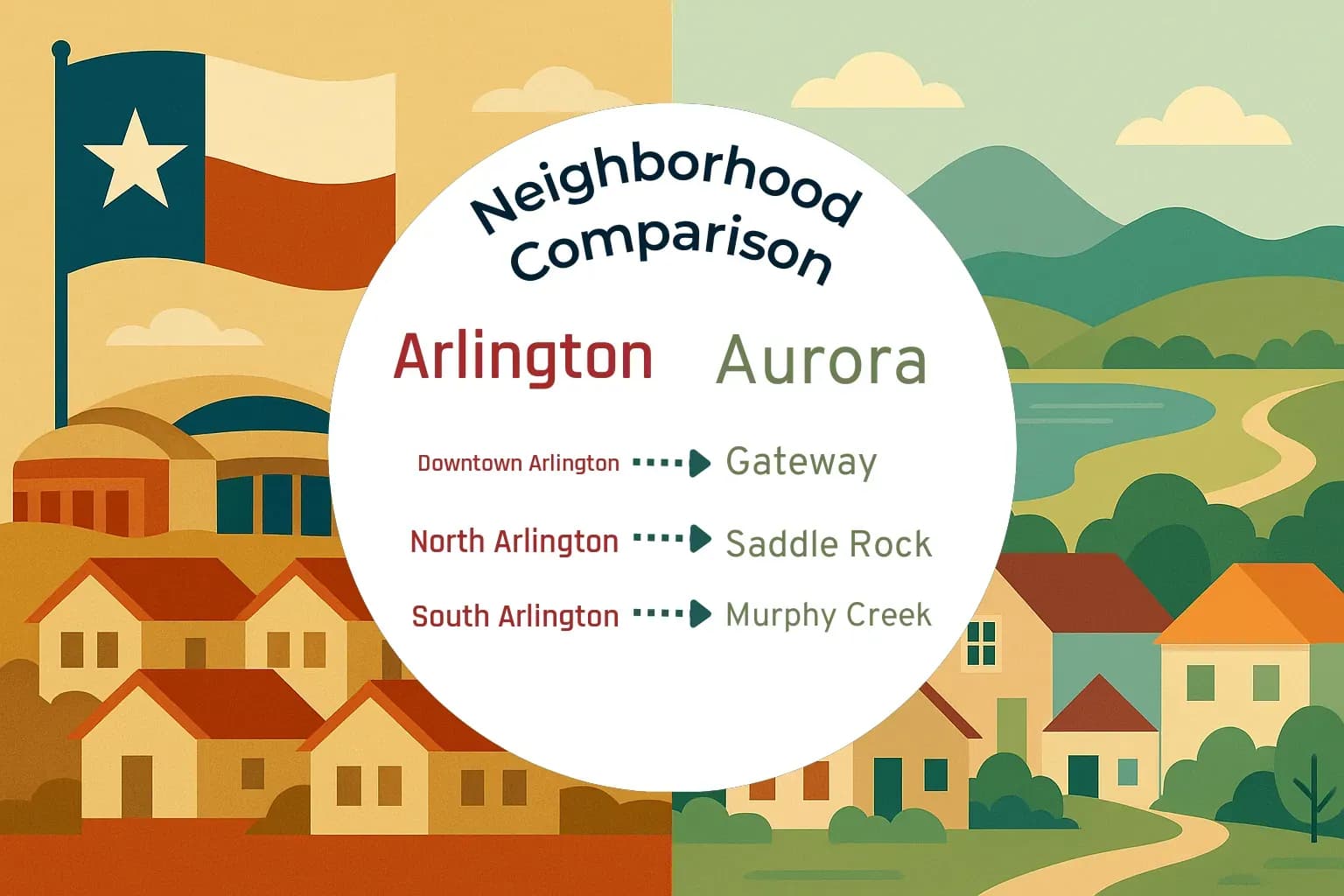 Arlington vs Aurora Neighborhood Comparison