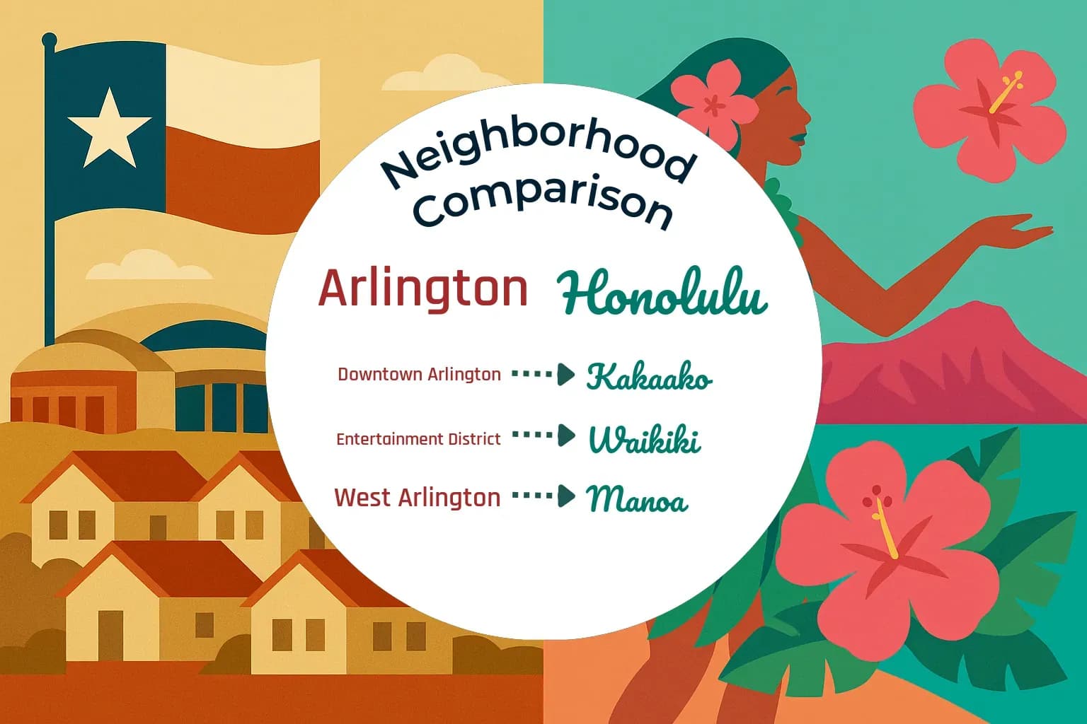 Arlington vs Honolulu Neighborhood Comparison