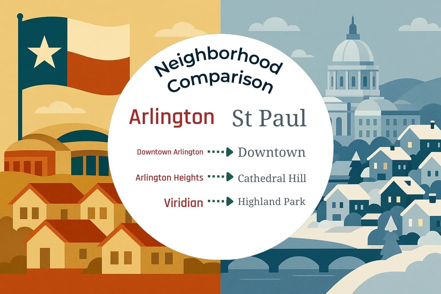 Arlington vs St. Paul Neighborhood Comparison