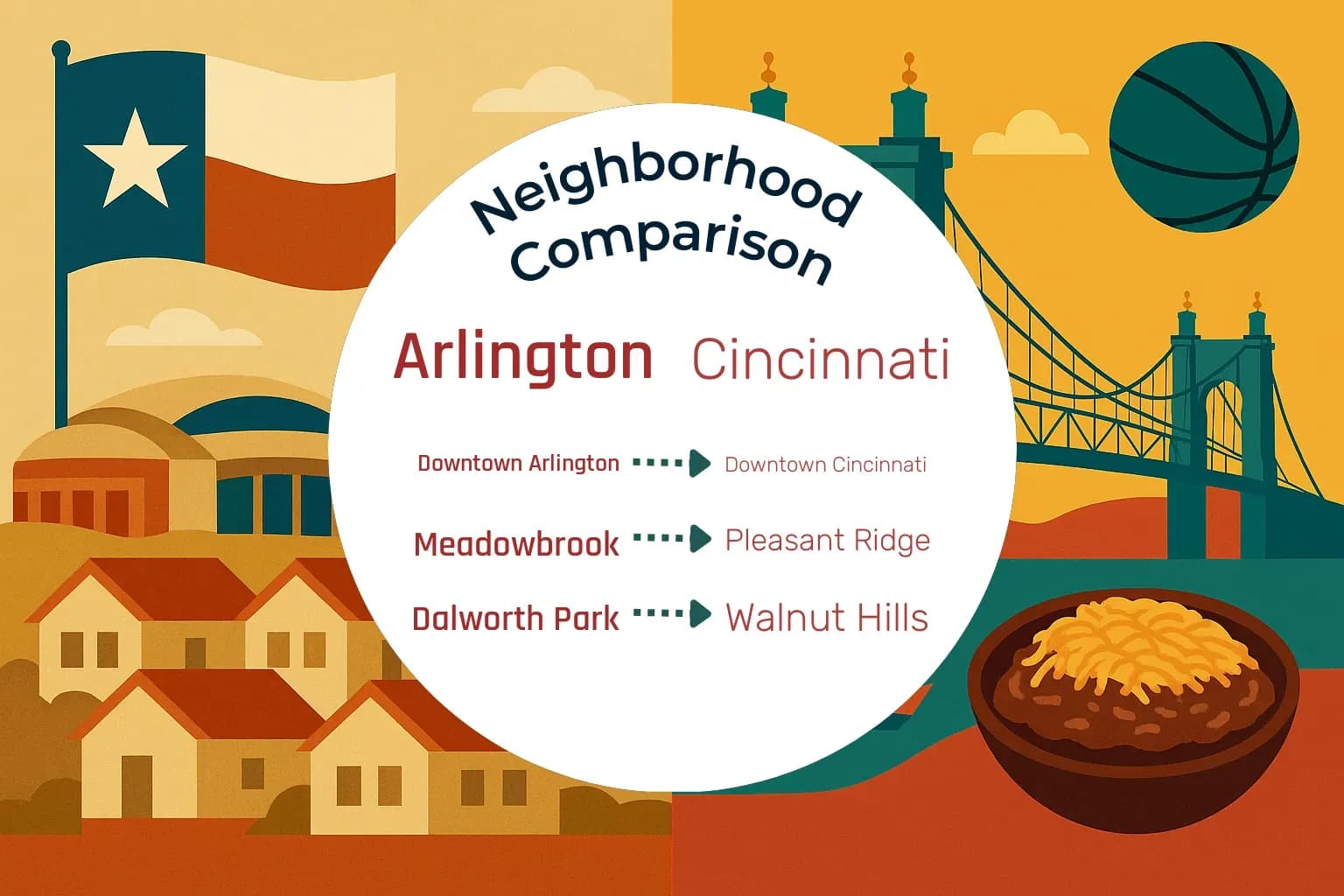 Arlington vs Cincinnati Neighborhood Comparison