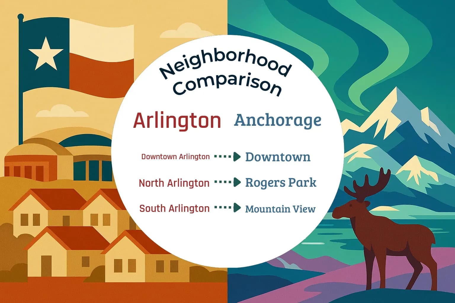 Arlington vs Anchorage Neighborhood Comparison